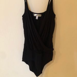 Wrap-front body suit